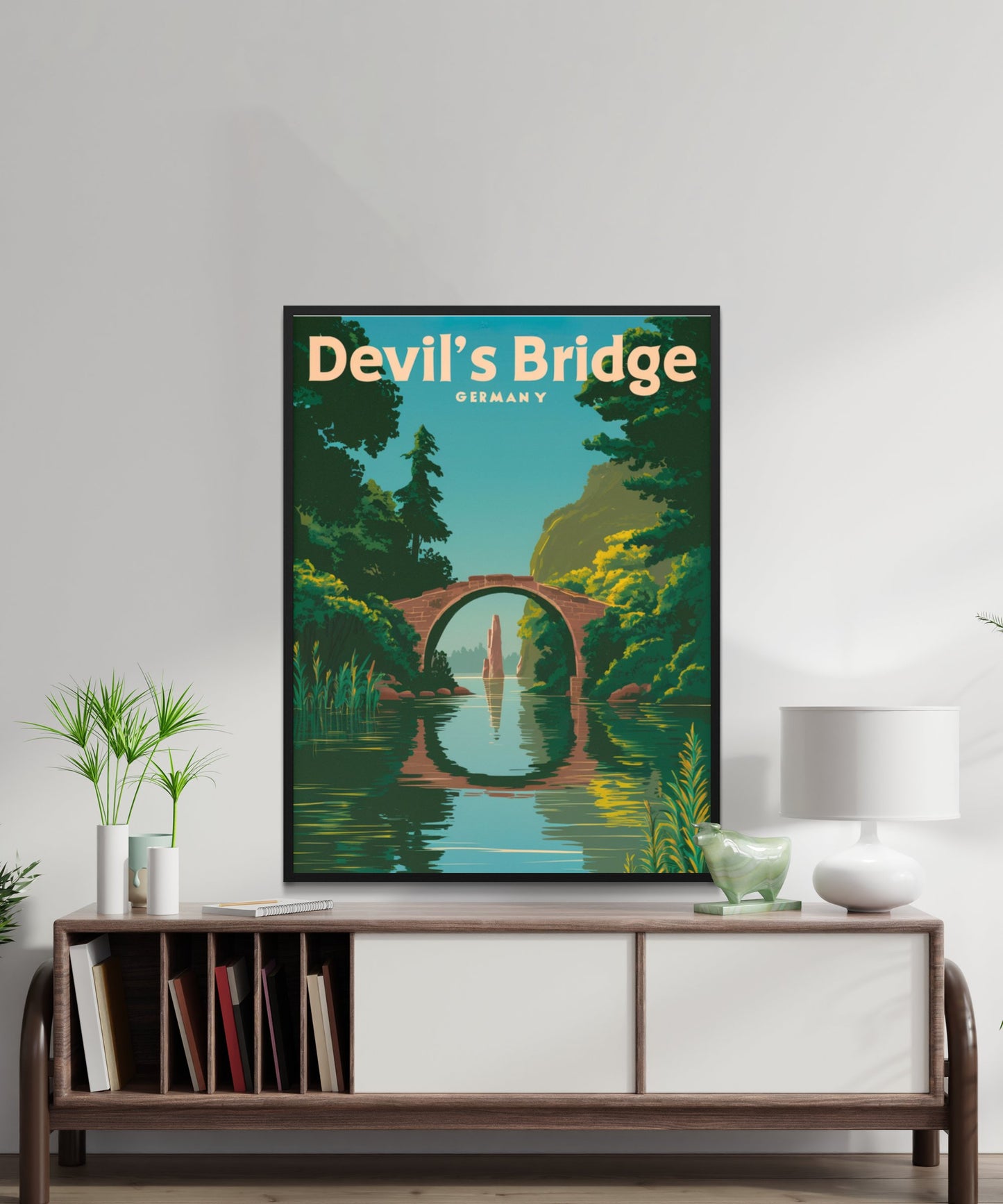 Devils Bridge Vintage Travel Poster