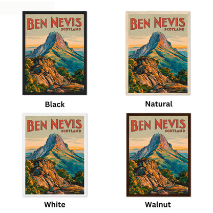 Ben Nevis Vintage Travel Poster - Majestic Mountain Views