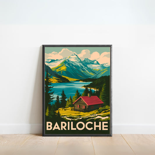 Bariloche Vintage Travel Poster