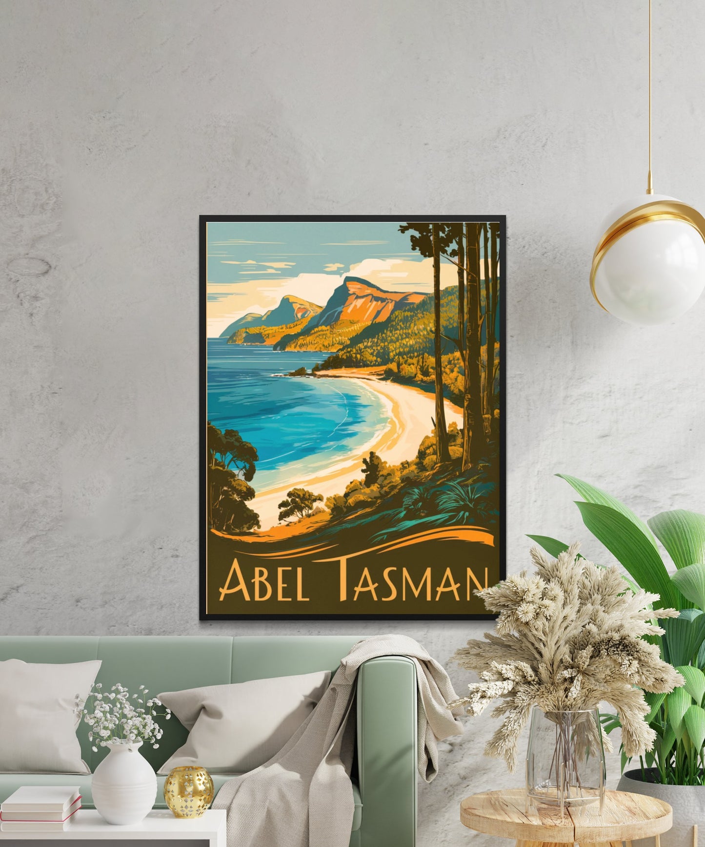 Abel Tasman Park  Vintage Travel Poster