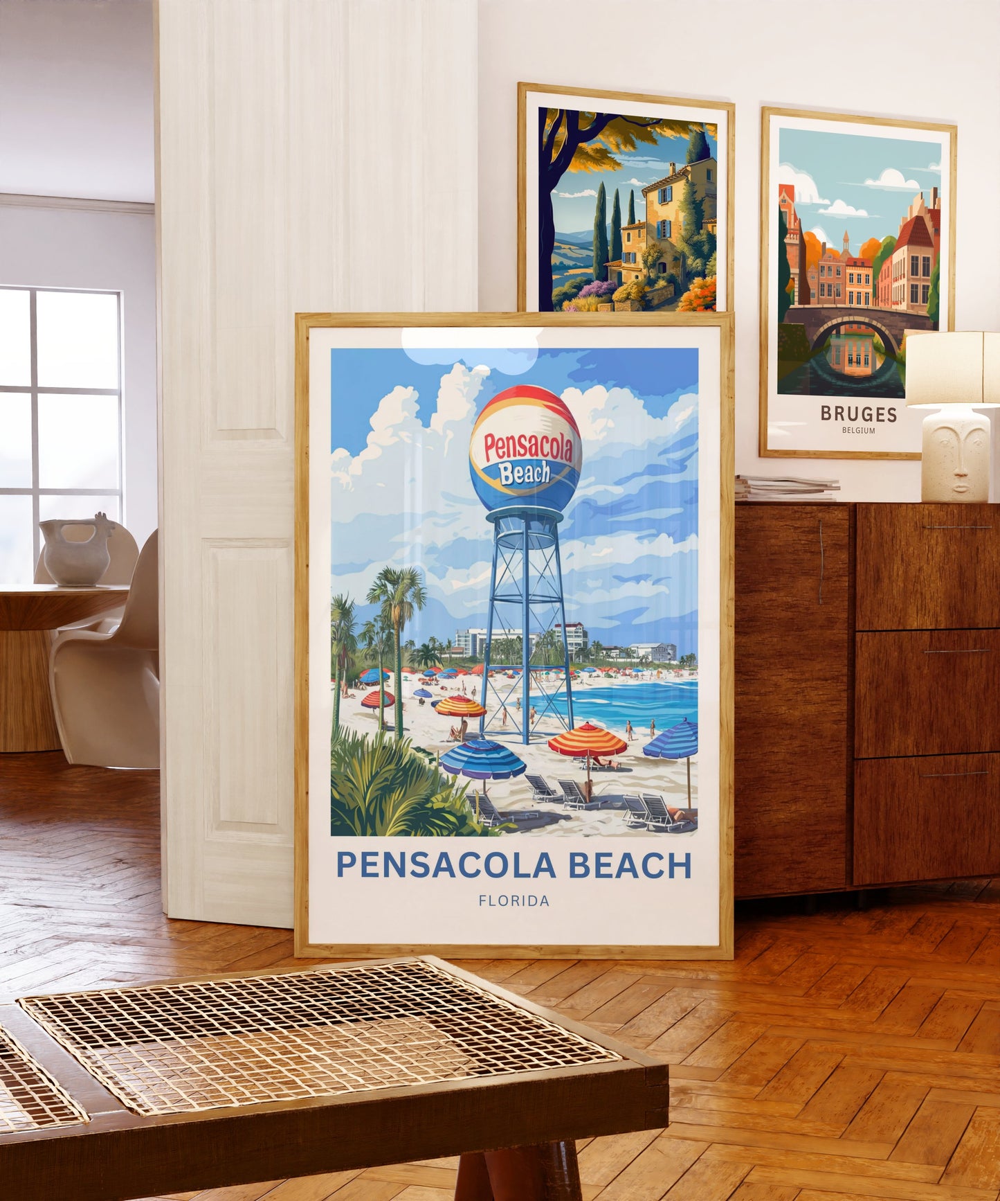 Pensacola Travel Print - Crowded Place