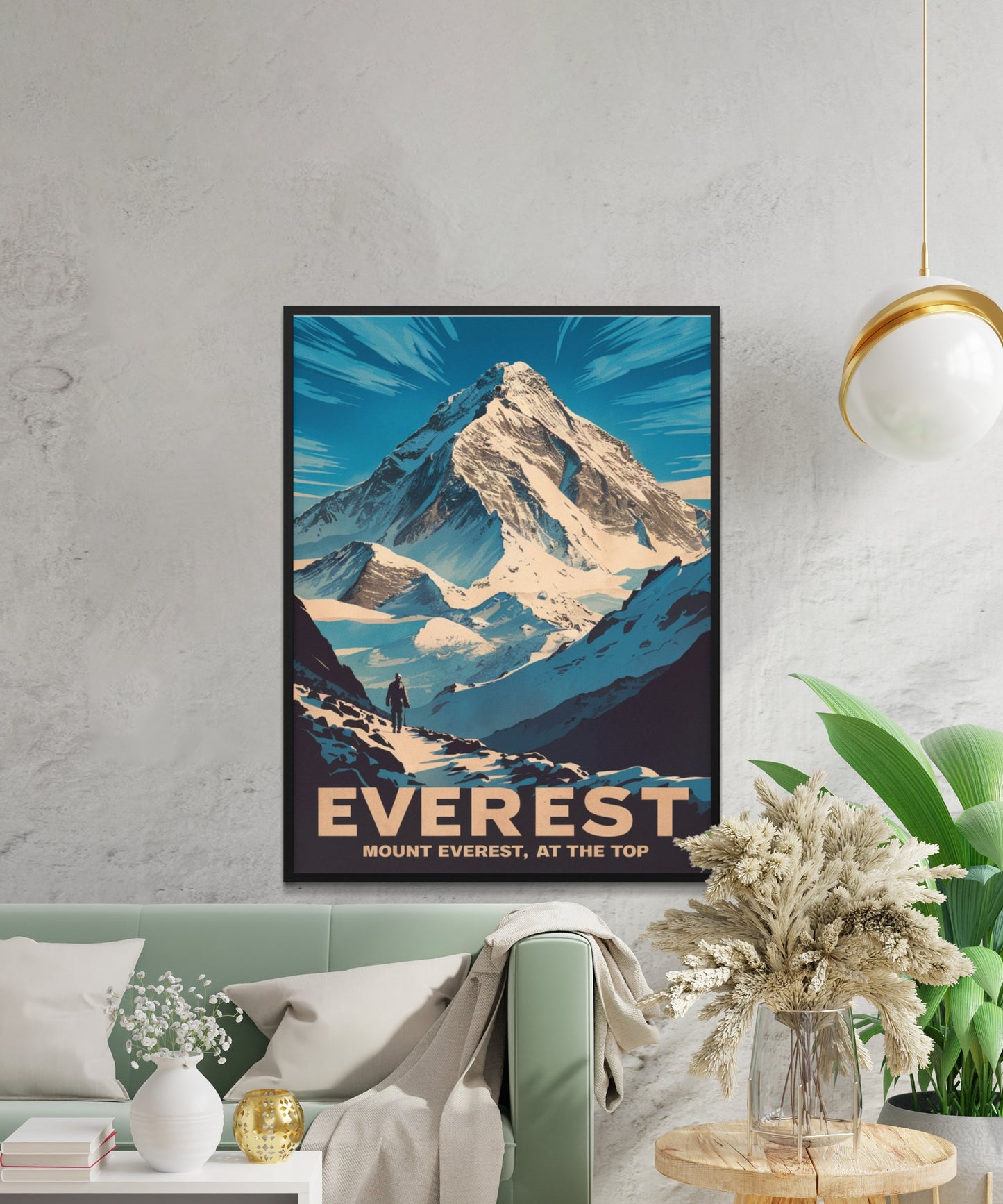 Mount Everest Vintage Travel Poster- Majestic Heights