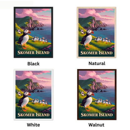 Skomer Island Vintage Travel Poster