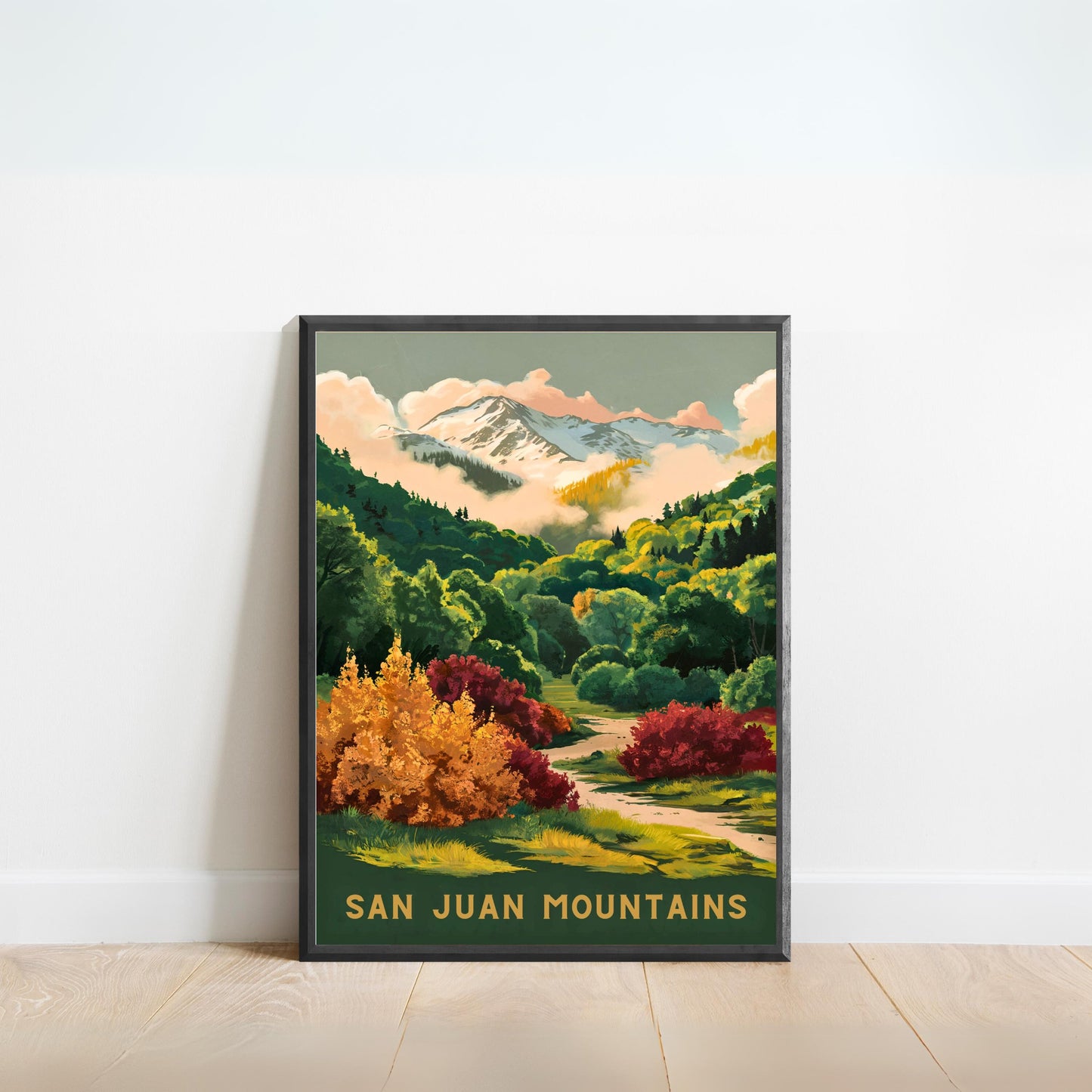 San Juan Mountains Vintage Travel Poster