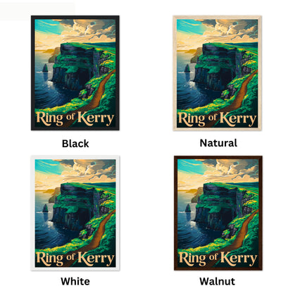 Ring of Kerry Vintage Travel Poster - Emerald Hills