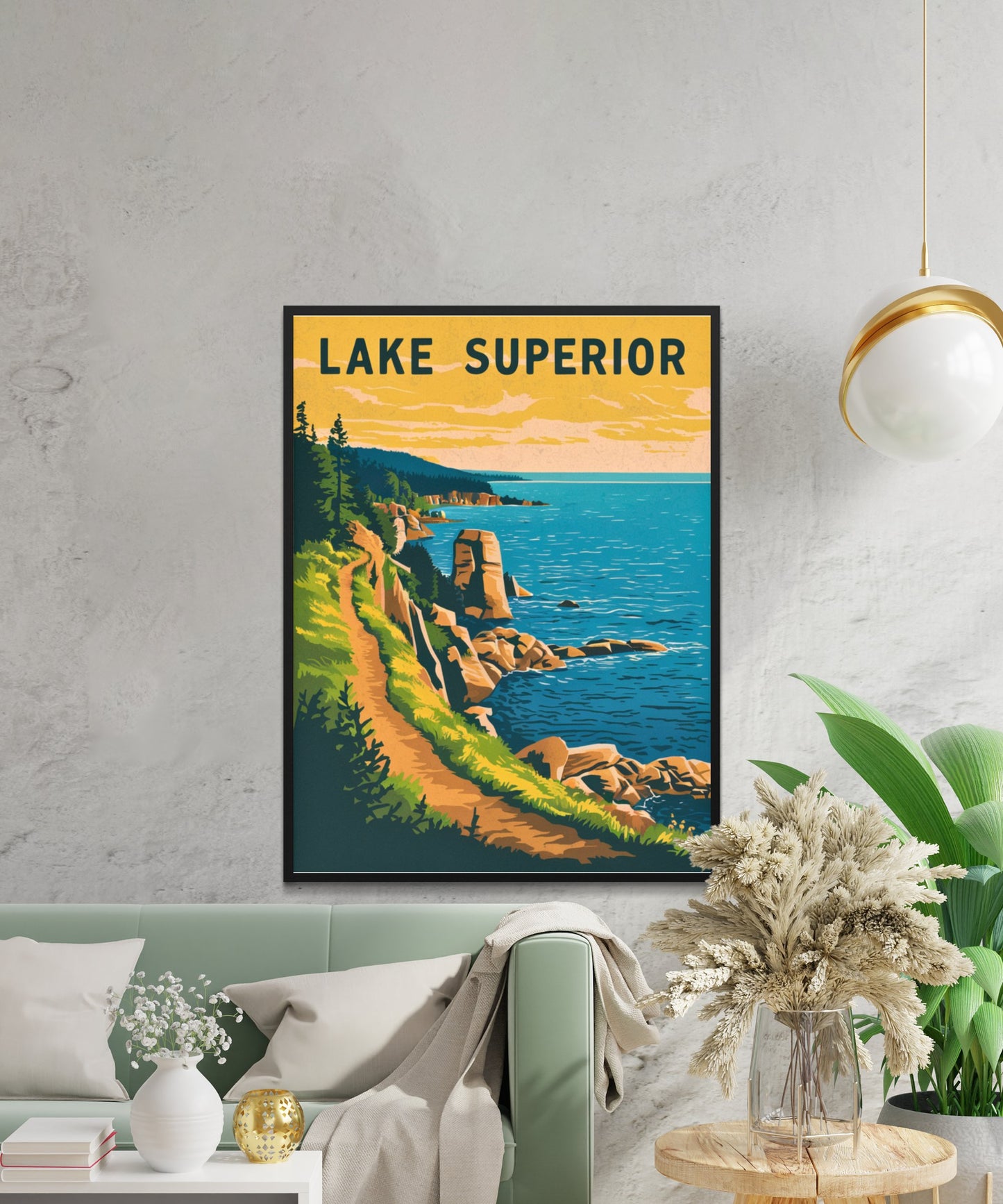 Lake Superior Vintage Travel Poster