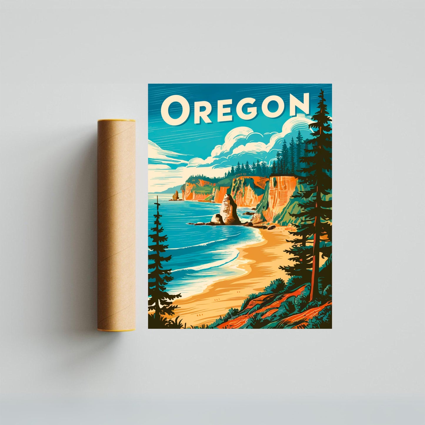 Oregon Vintage Travel Poster - Outdoor Paradise