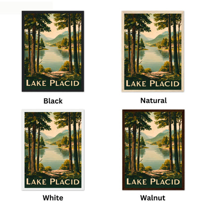 Lake Placid Vintage Travel Poster - Timeless Adirondack Beauty