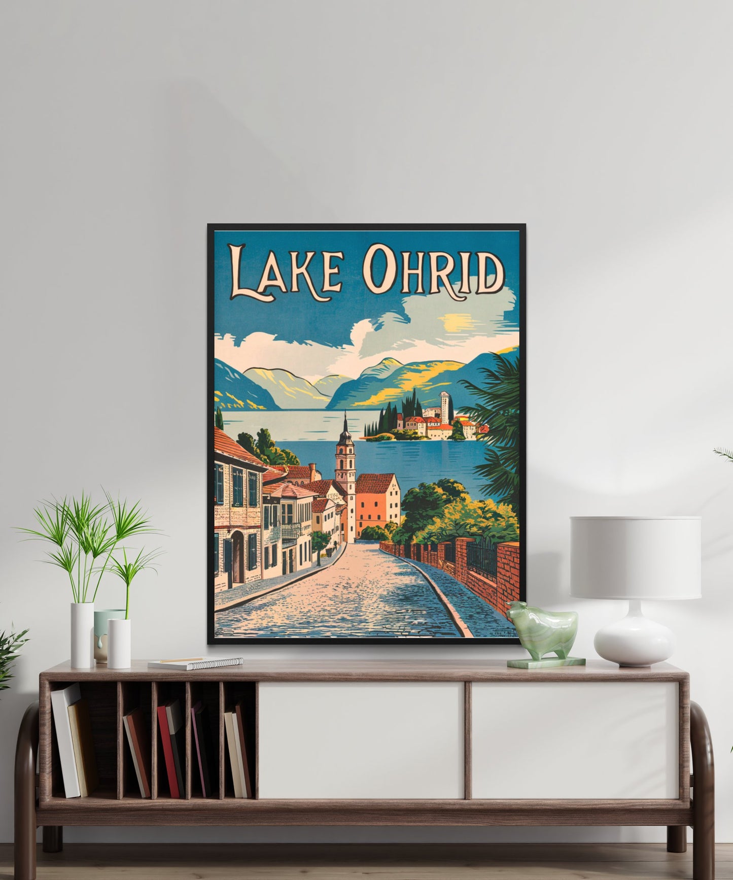 Lake Ohrid Vintage Travel Poster