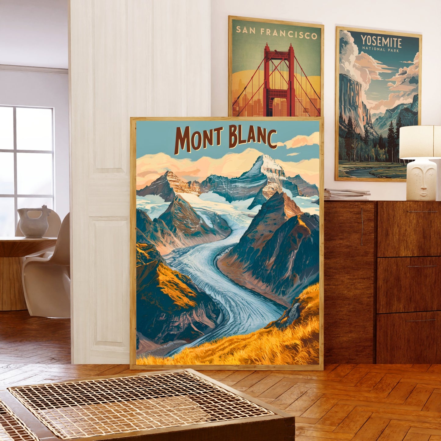 Mont Blanc Vintage Travel Poster - Highest Peak in Western Europe