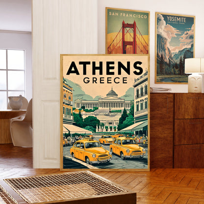 Athens Vintage Travel Poster