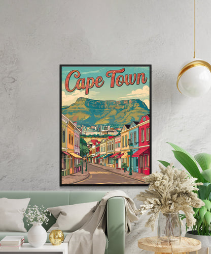 Cape Town Vintage Travel Poster