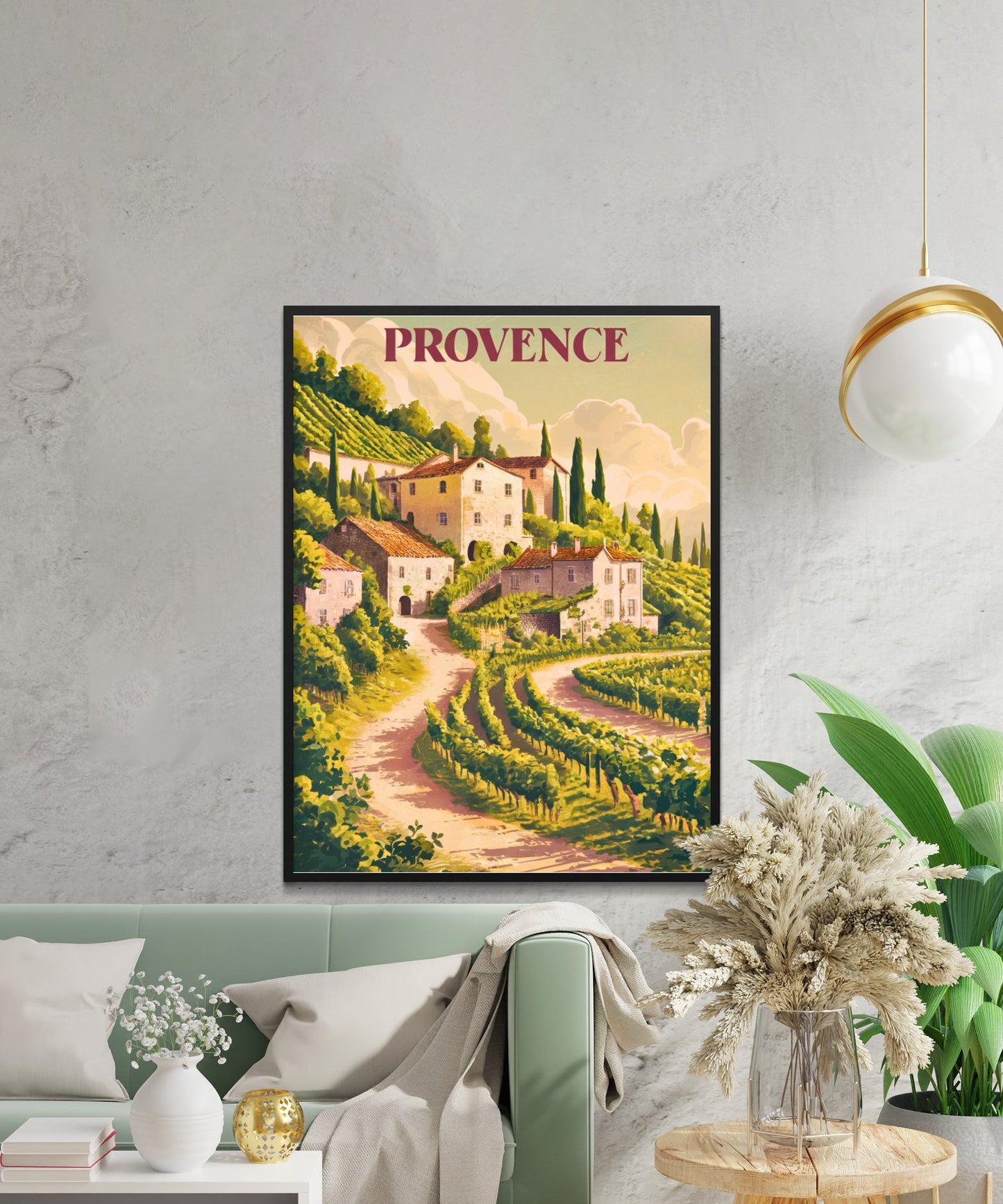 Provence Rocks Vintage Travel Poster - Charm of Southern France