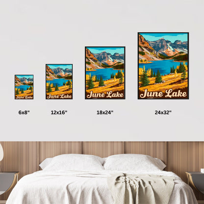 June Lake Vintage Travel Poster - Quiet Getaway