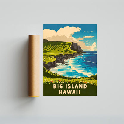 Big Island Vintage Travel Poster