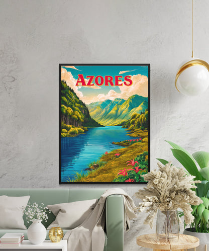 Azores Vintage Travel Poster - Outdoor Adventure