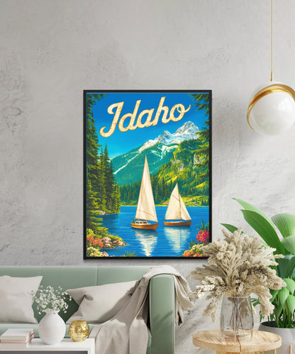 Idaho Vintage Travel Poster