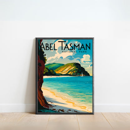 Abel Tasman Park  Vintage Travel Poster - Coastal Paradise