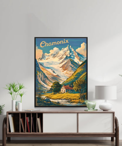 Chamonix Vintage Travel Poster - Alpine Majesty