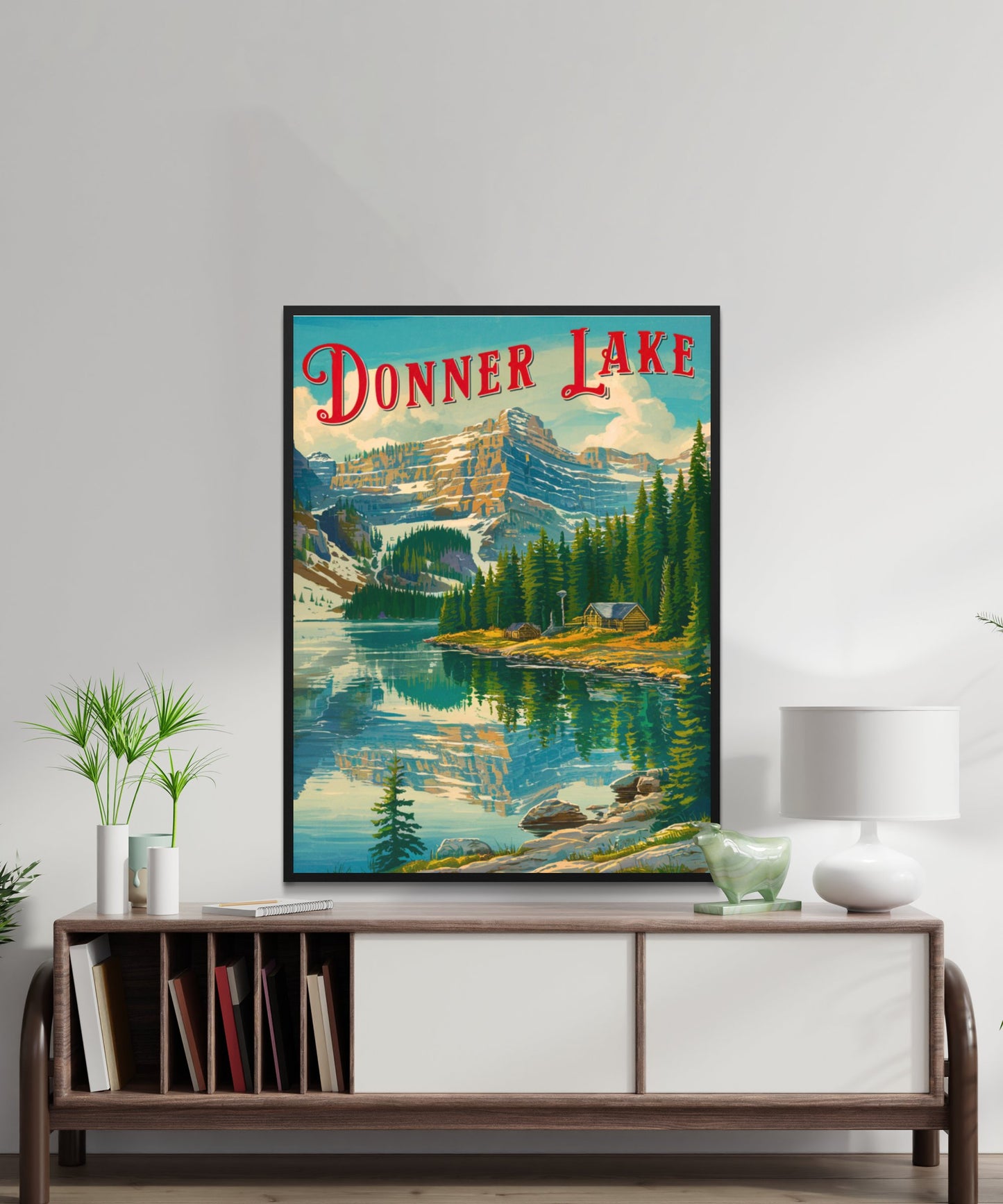 Donner Lake  Vintage Travel Poster - Fishing Haven