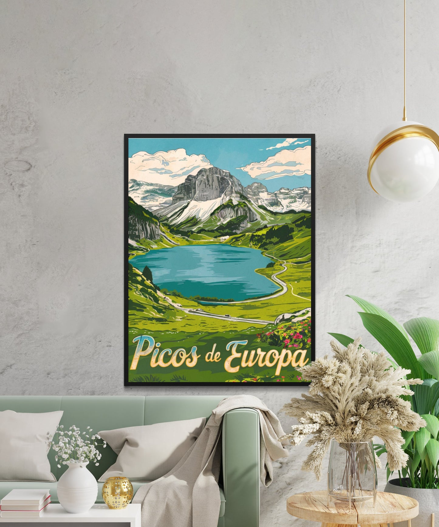 Picos de Europa Vintage Travel Poster - Alpine Beauty