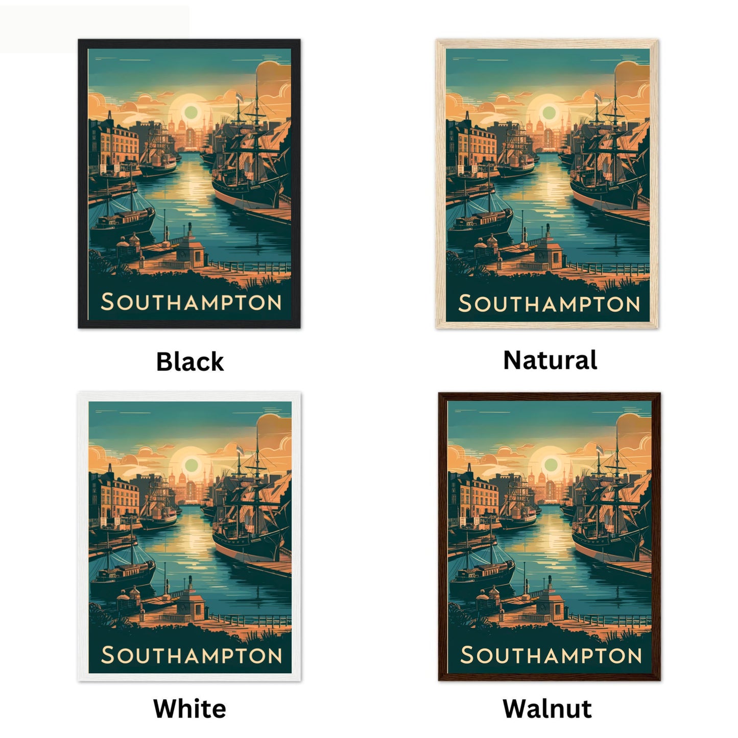 Southampton Vintage Travel Poster - Port City