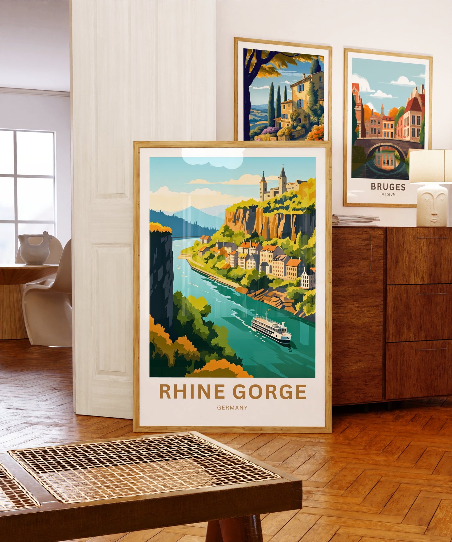 Rhine Gorge Travel Poster