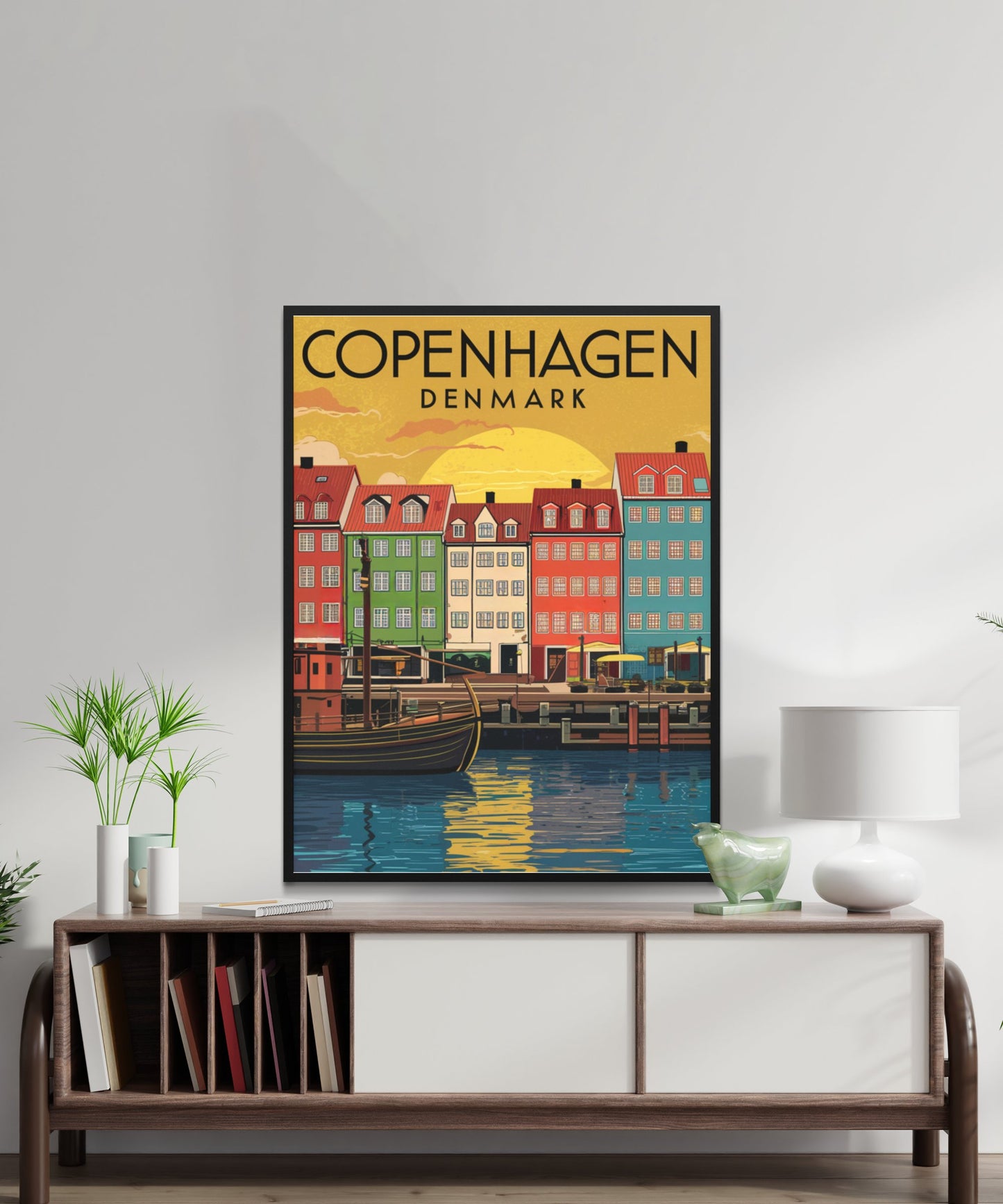 Copenhagen Vintage Travel Poster - Timeless Nordic Charm