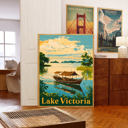 Lake Victoria Vintage Travel Poster - Beauty of Africa’s Great Lake