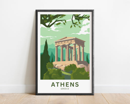 Athens Travel Poster