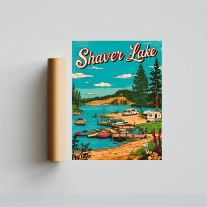 Shaver Lake Vintage Travel Poster