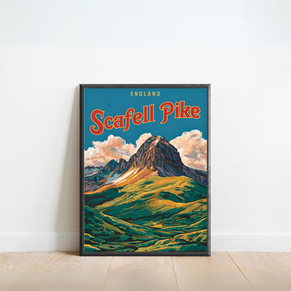 Scafell Pike Vintage Travel Poster