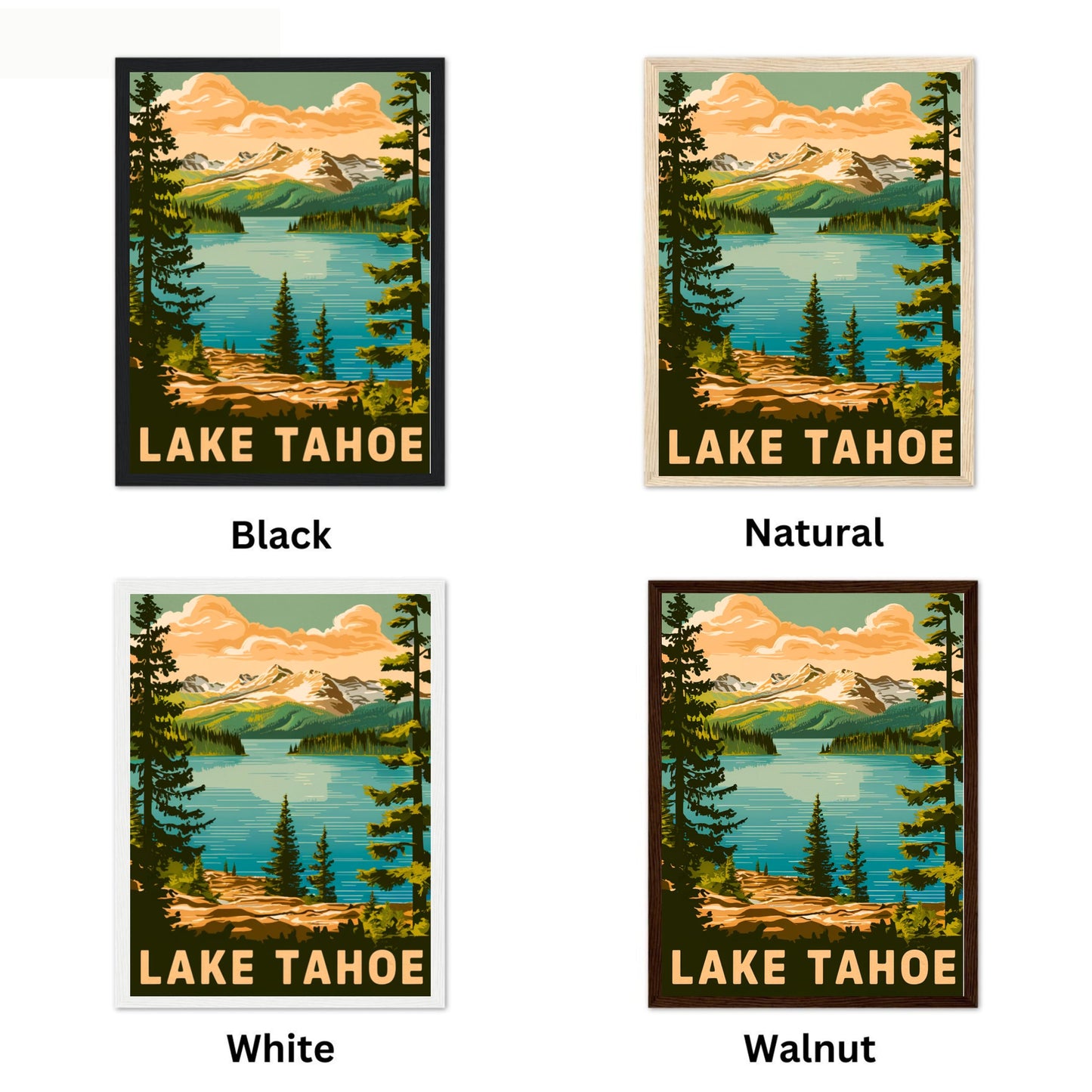 Lake Tahoe Vintage Travel Poster - Tranquil Haven