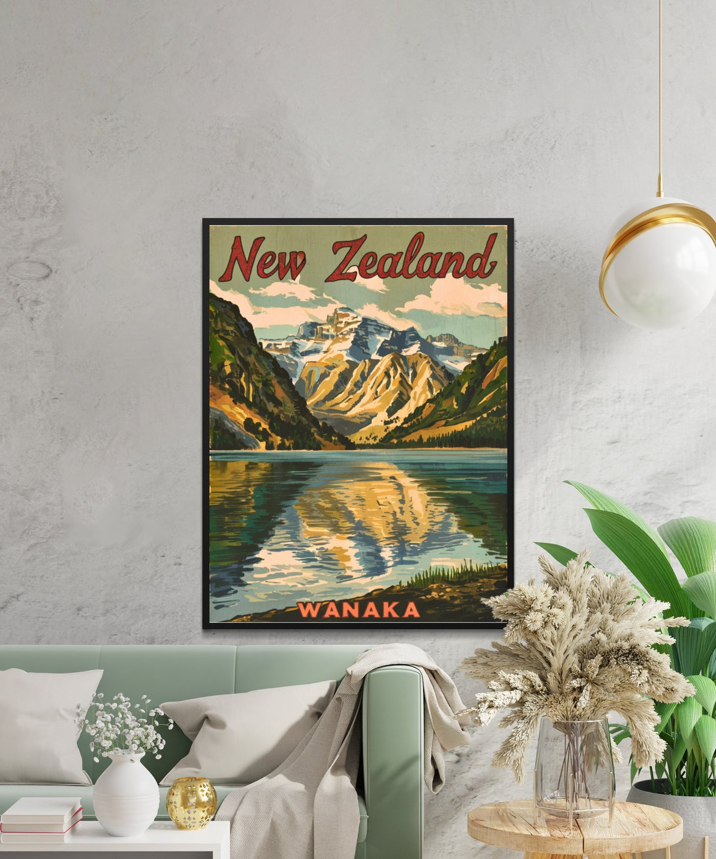 New Zealand Vintage Travel Poster