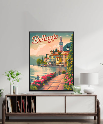 Bellagio Vintage Travel Poster - Historic Charm