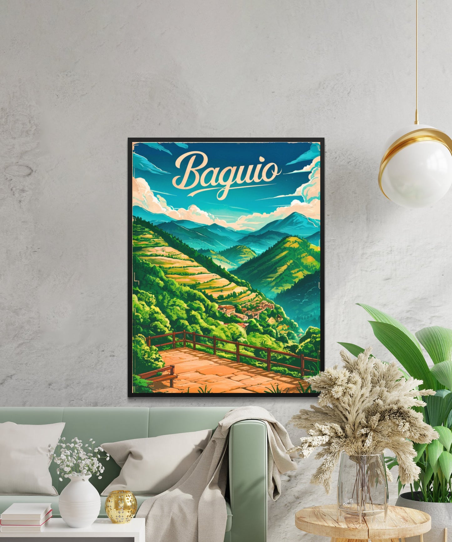 Baguio City Vintage Travel Poster - Timeless Beauty