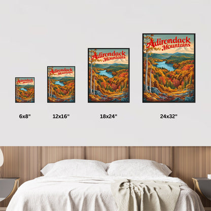 Adirondack Mountains Vintage Travel Poster - New York's Mountain Haven