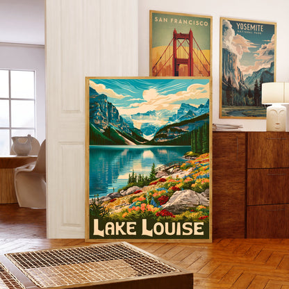 Lake Louise Vintage Travel Poster - Timeless Elegance