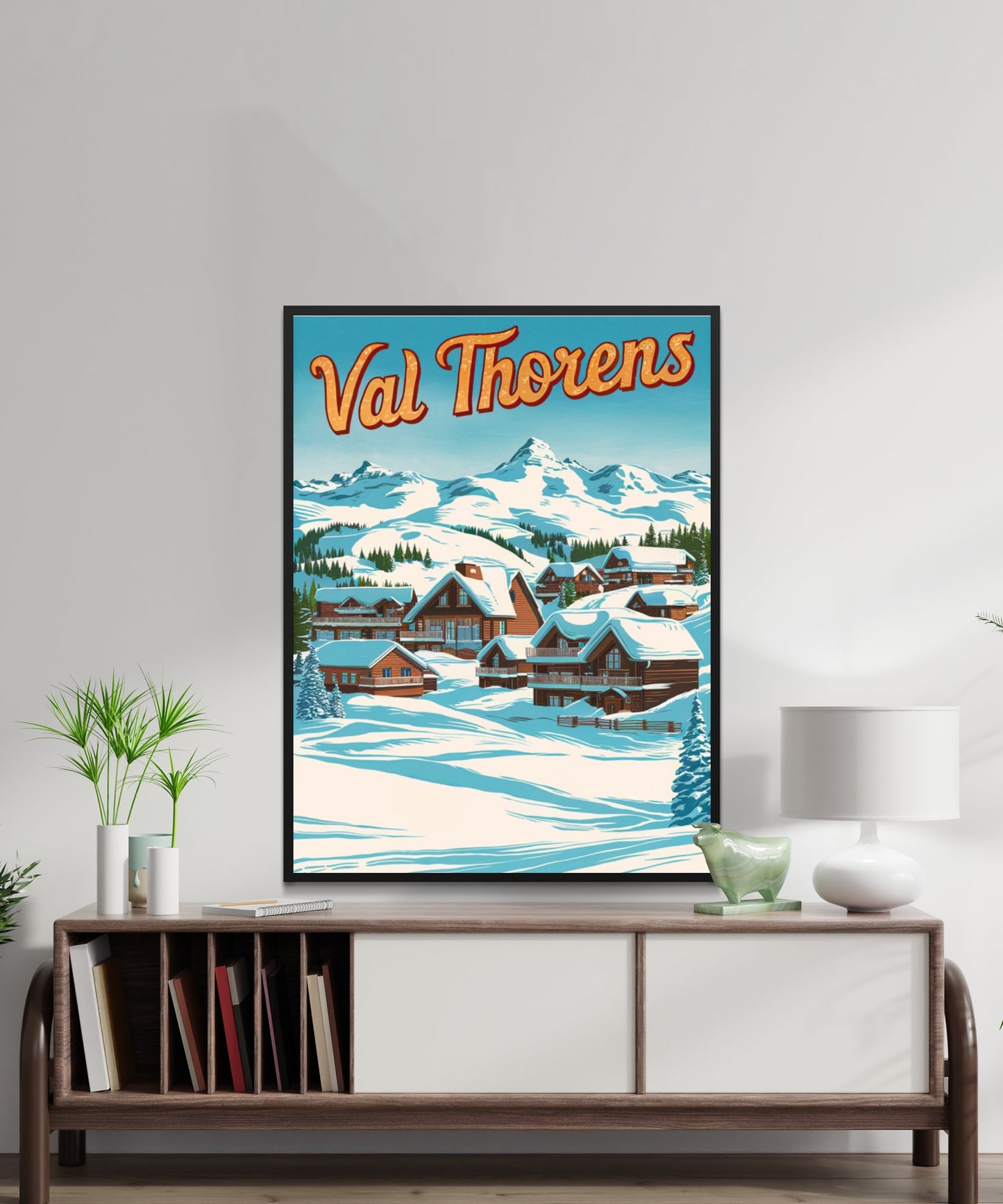 Val Thorens Vintage Travel Poster - Majestic Peaks