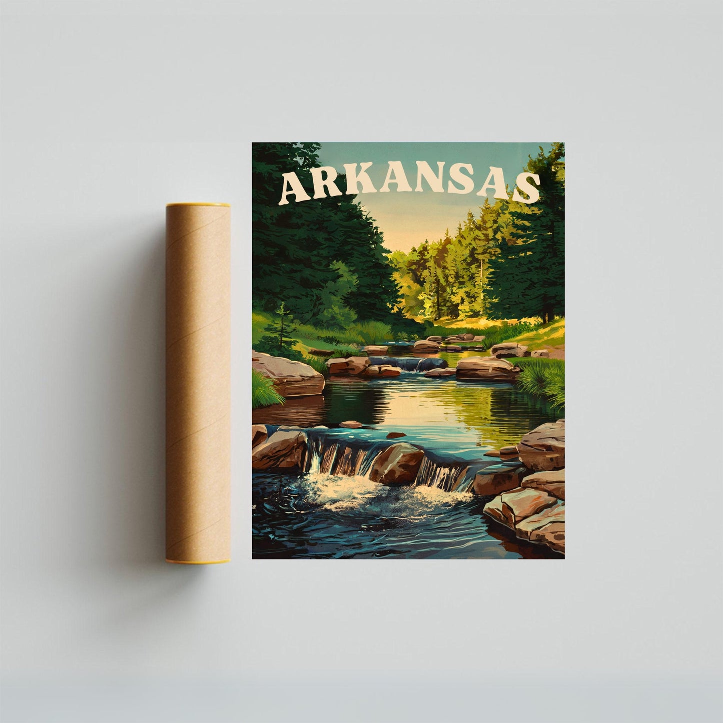 Arkansas Vintage Travel Poster