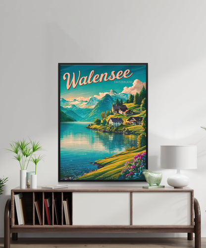 Walensee Vintage Travel Poster - Switzerland's Hidden Gem