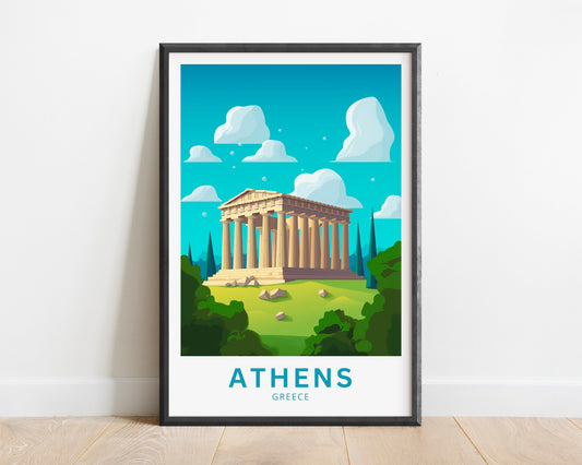 Athens Travel Poster