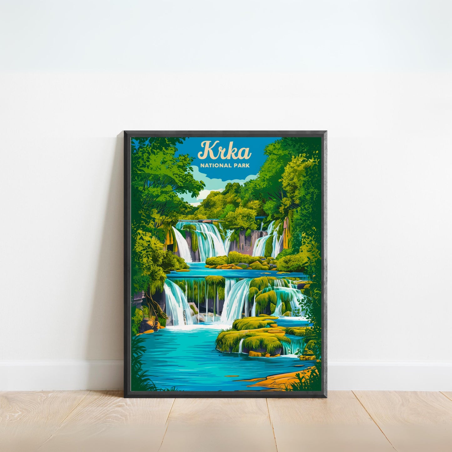 Krka National Park Vintage Travel Poster