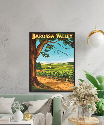 Barossa Valley Vintage Travel Poster - Sip and Savor the Scenic Beauty