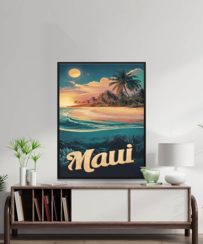 Maui Vintage Travel Poster