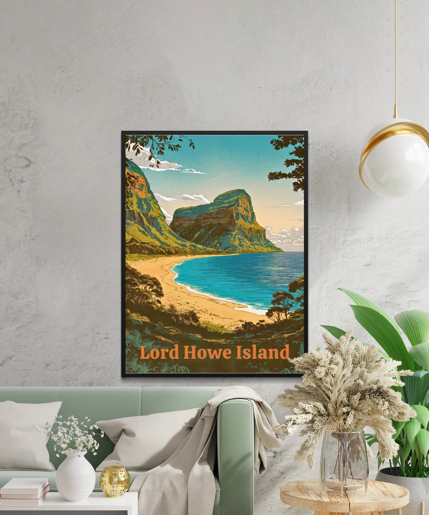 Lord Howe Island Vintage Travel Poster