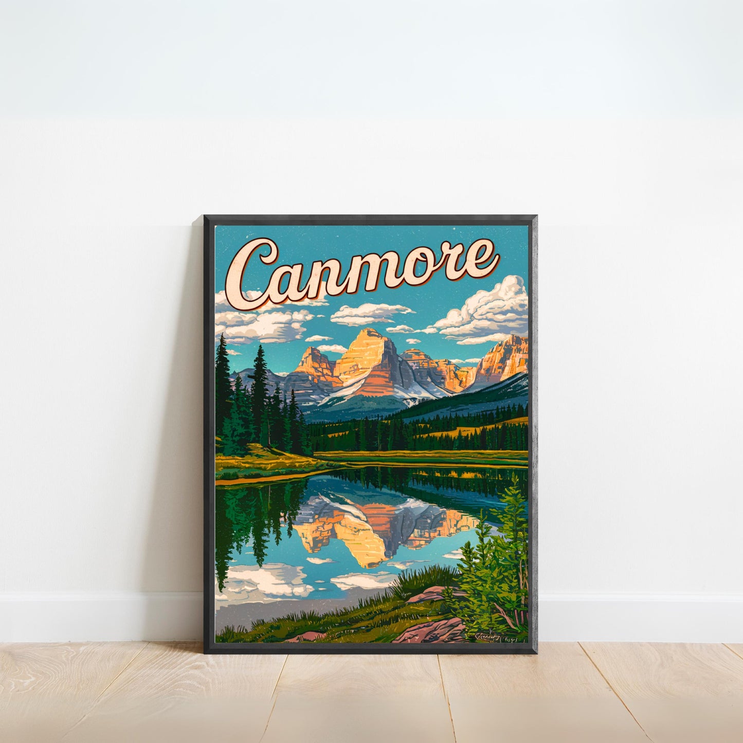 Canmore Vintage Travel Poster - Exotic Wildlife