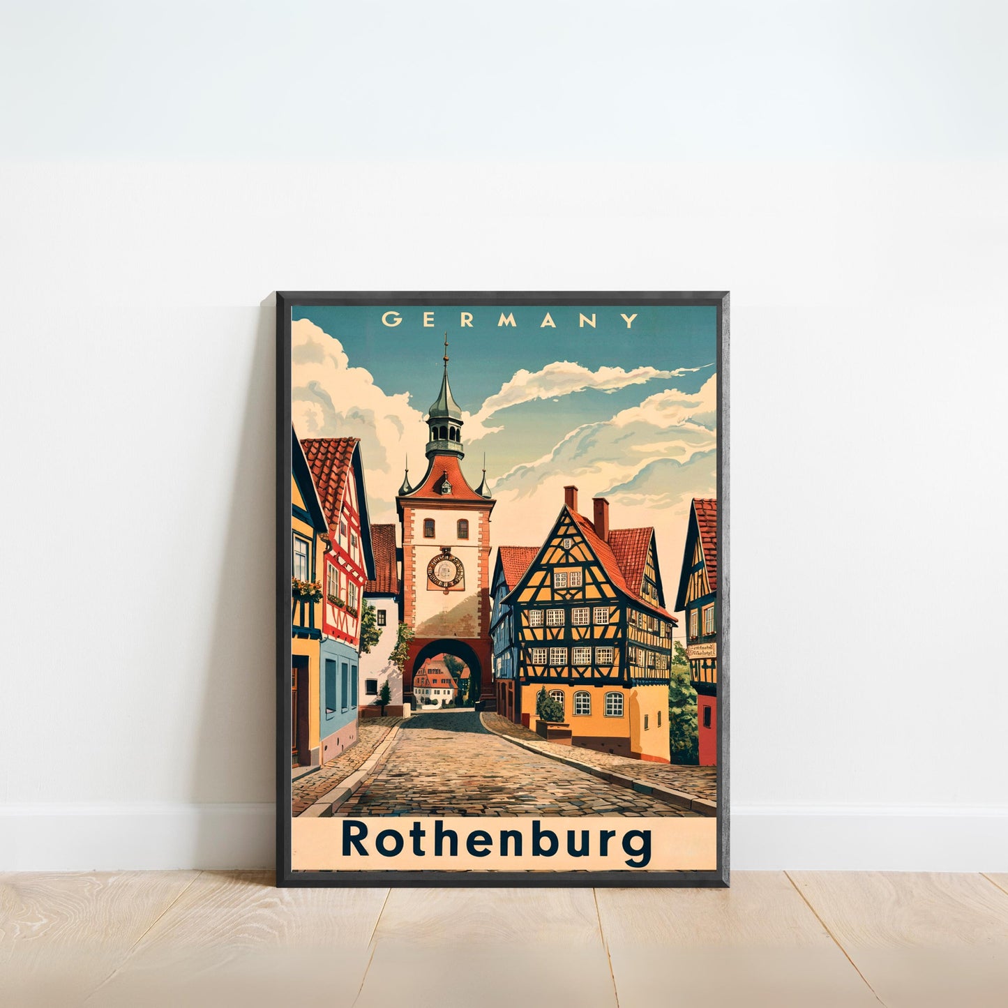 Rothenburg Vintage Travel Poster - Timeless Medieval Charm