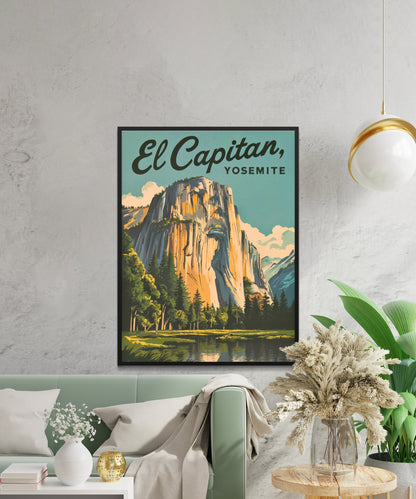 Yosemite El Capitan Vintage Travel Poster - Nature's Paradise