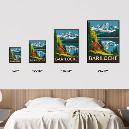 Bariloche Vintage Travel Poster - Outdoor Adventure